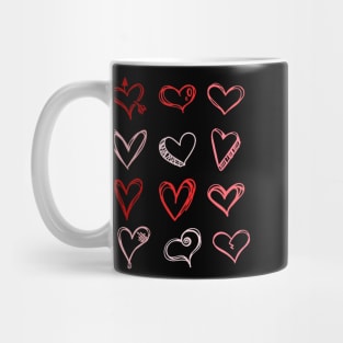 Hearts Pattern Valentines Day Cute Love V-Day Pajama Mug